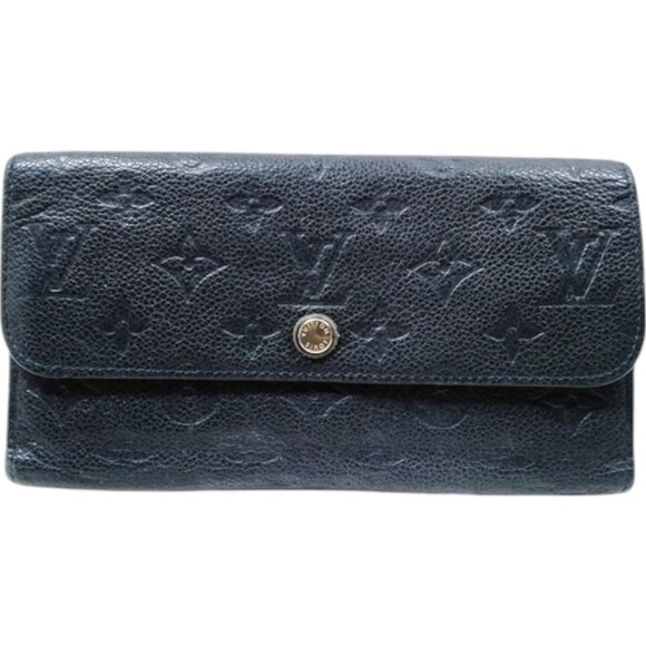 496283BU (L4) Louis Vuitton Wallet Long Black Monogram Empreinte - Picture 1 of 10